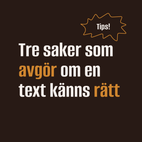 Skriv rätt texter för stakare varumärke